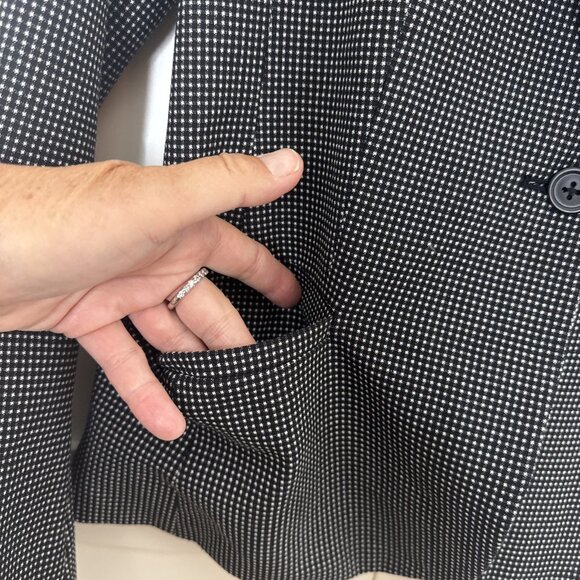 Banana Republic Womens Size: 4 Mini Check Color Geometric Blazer - Picture 8 of 16